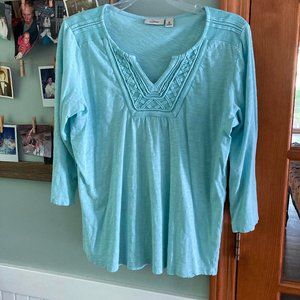 L.L. Bean 3/4 Sleeve Top, size M